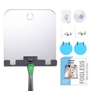 Anti-Fog Fog Free Shower Mirror Fogless Shaving Shave Mirror Bathroom with Hook