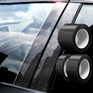 Door Protector Sill Scuff Plate Trim Sticker Carbon Fiber Tape Strip Car Cover